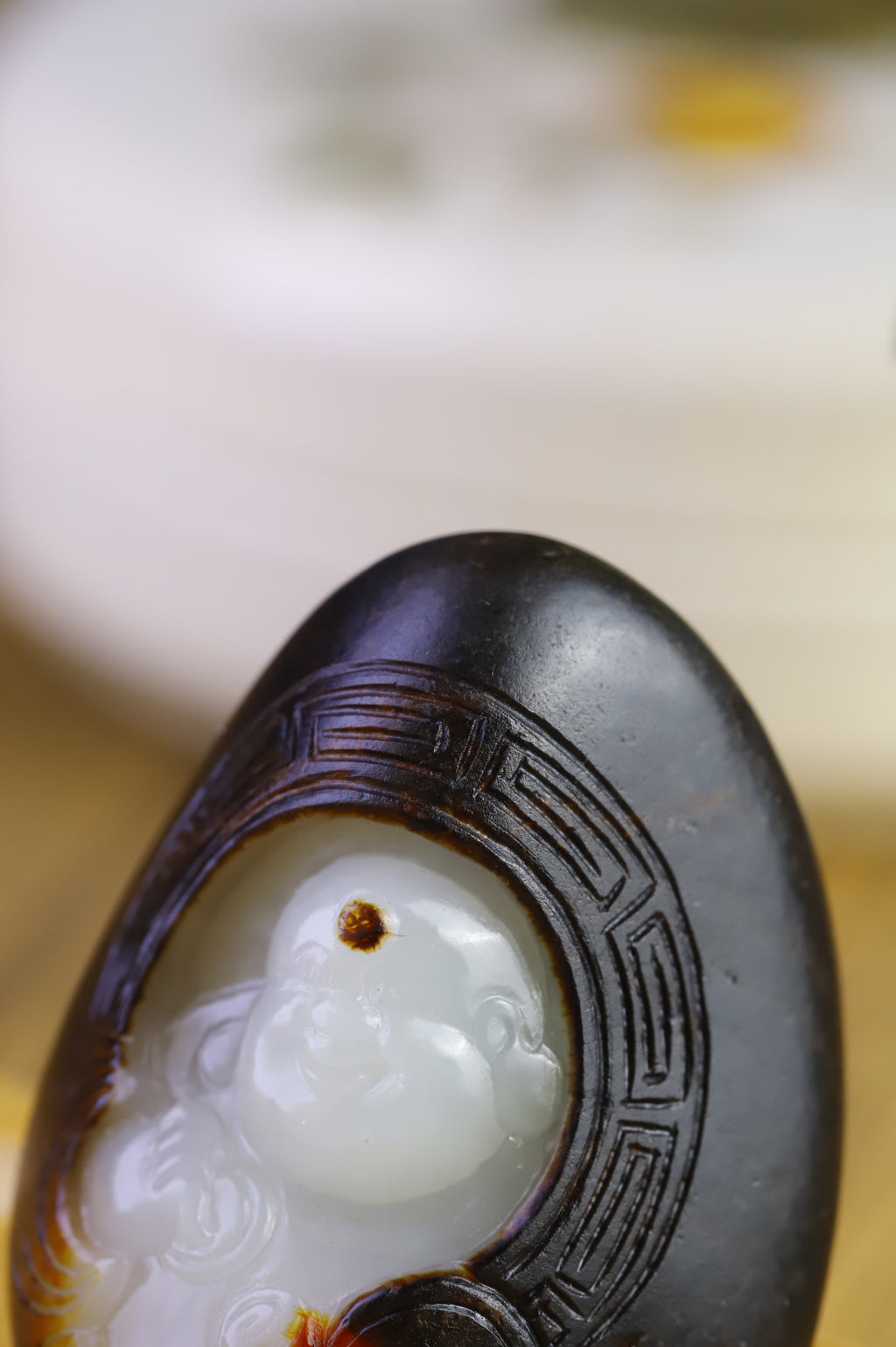 《彌勒佛》精品和田玉籽料掛件