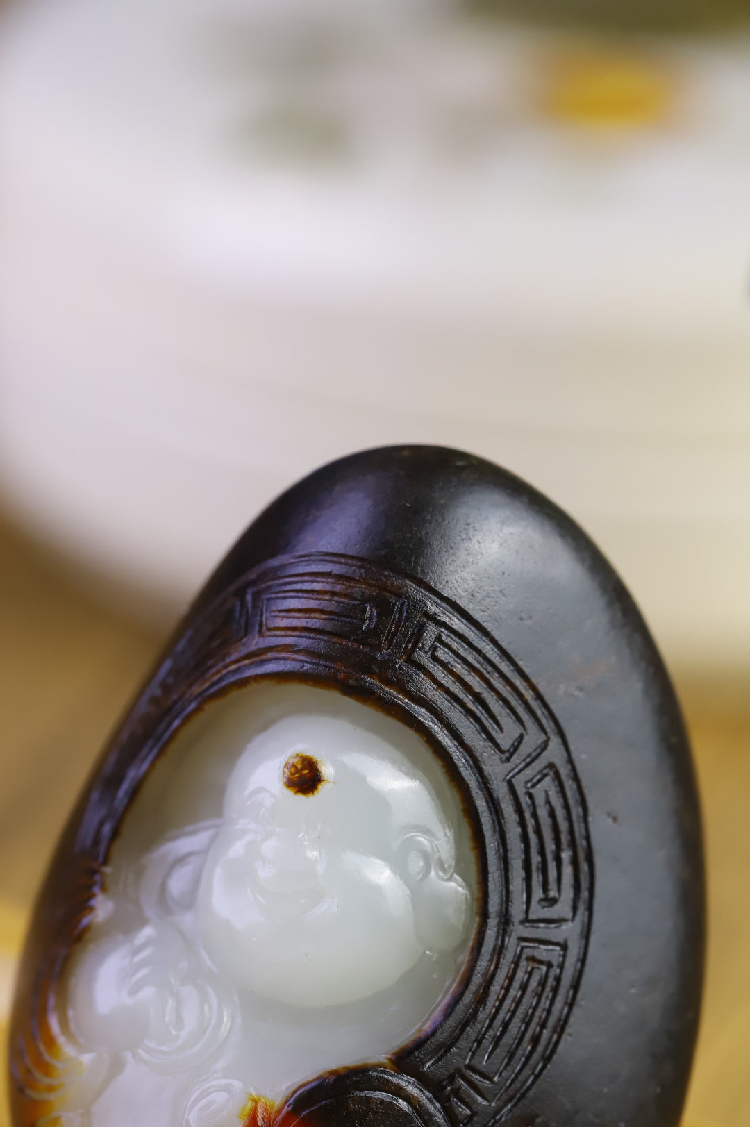 《彌勒佛》精品和田玉籽料掛件