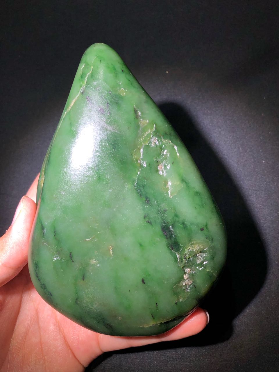 和田玉碧玉手把件
