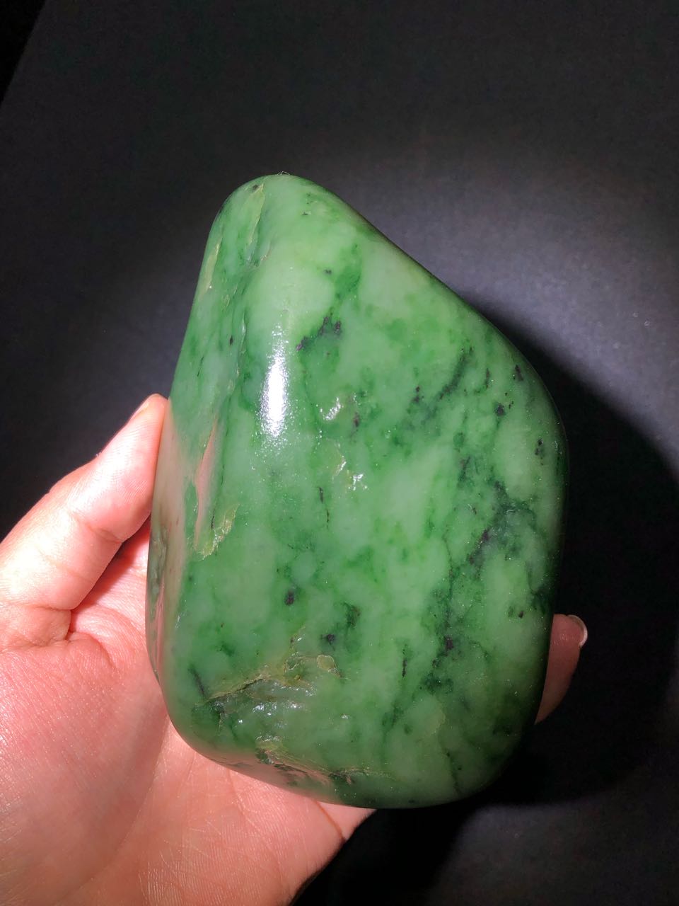 和田玉碧玉手把件