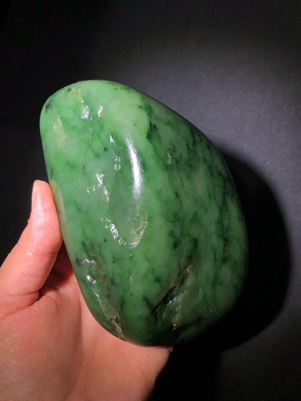 和田玉碧玉手把件