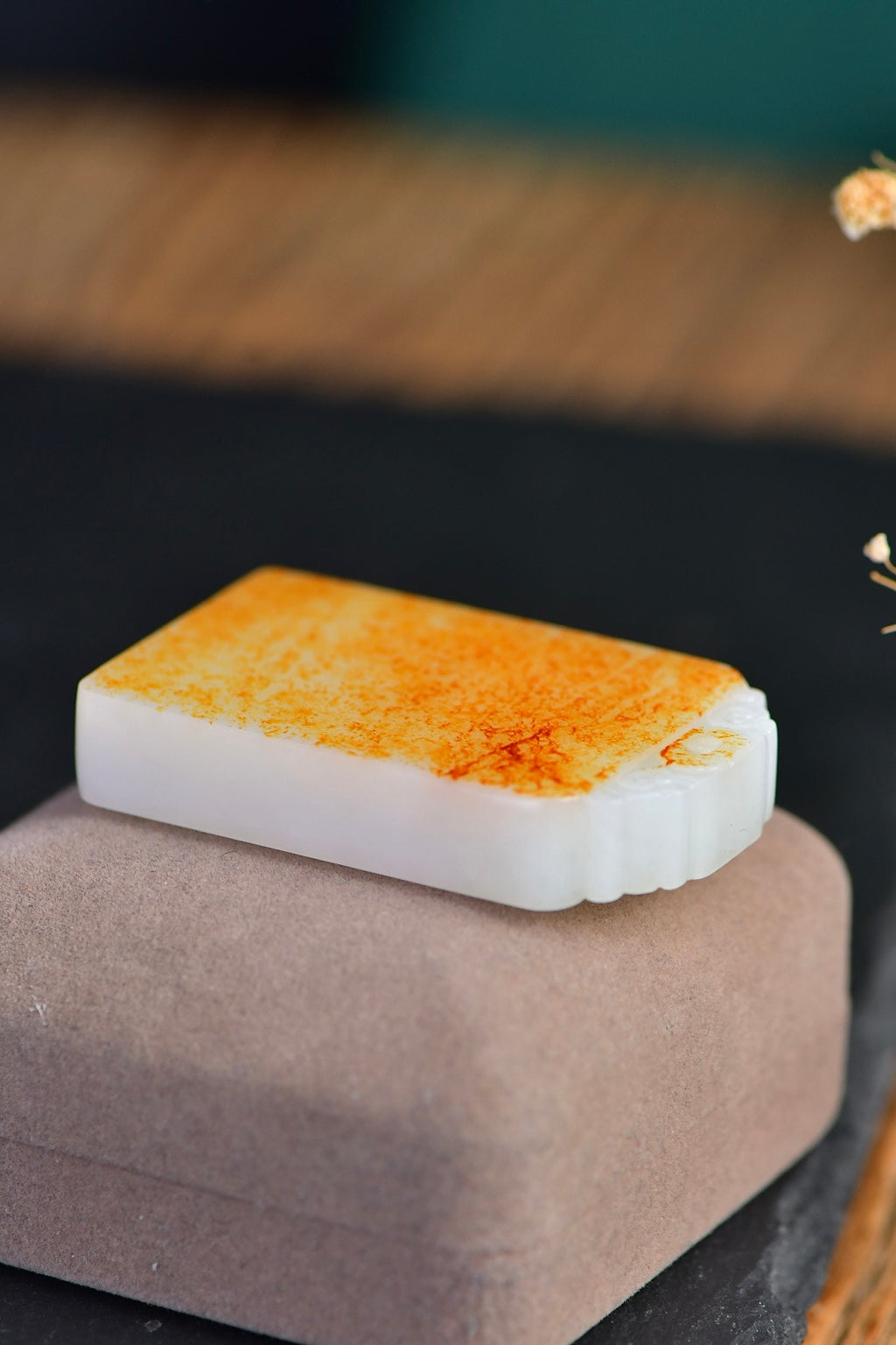 《平安無事牌》精品和田玉籽料掛件