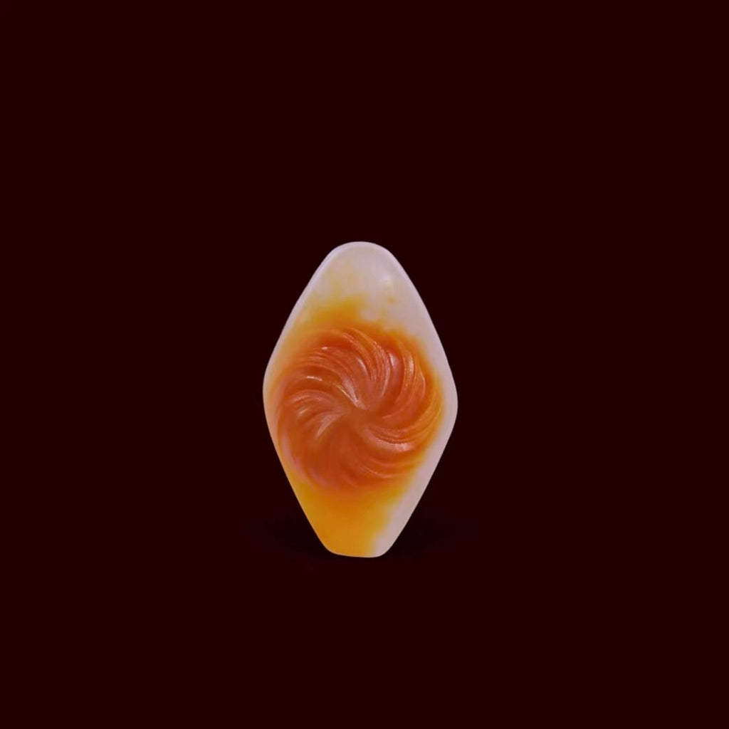 新疆和田玉籽料紅皮白肉文玩配珠