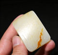 新疆和田玉红皮白玉籽料仿古龙玉牌