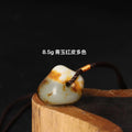 新疆和田玉青玉红皮多色平安扣吊坠