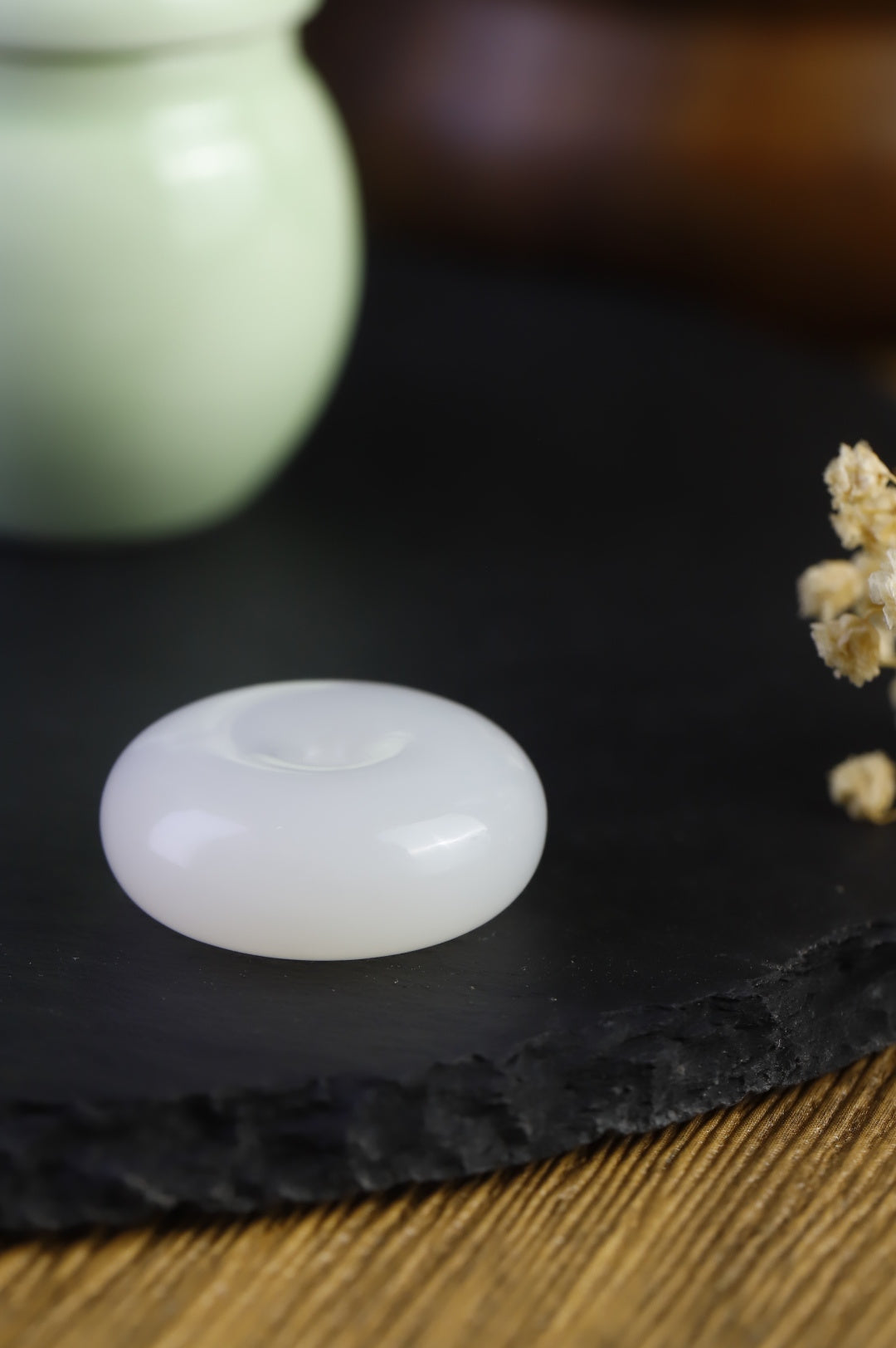 《平安扣》精品和田玉白玉挂件