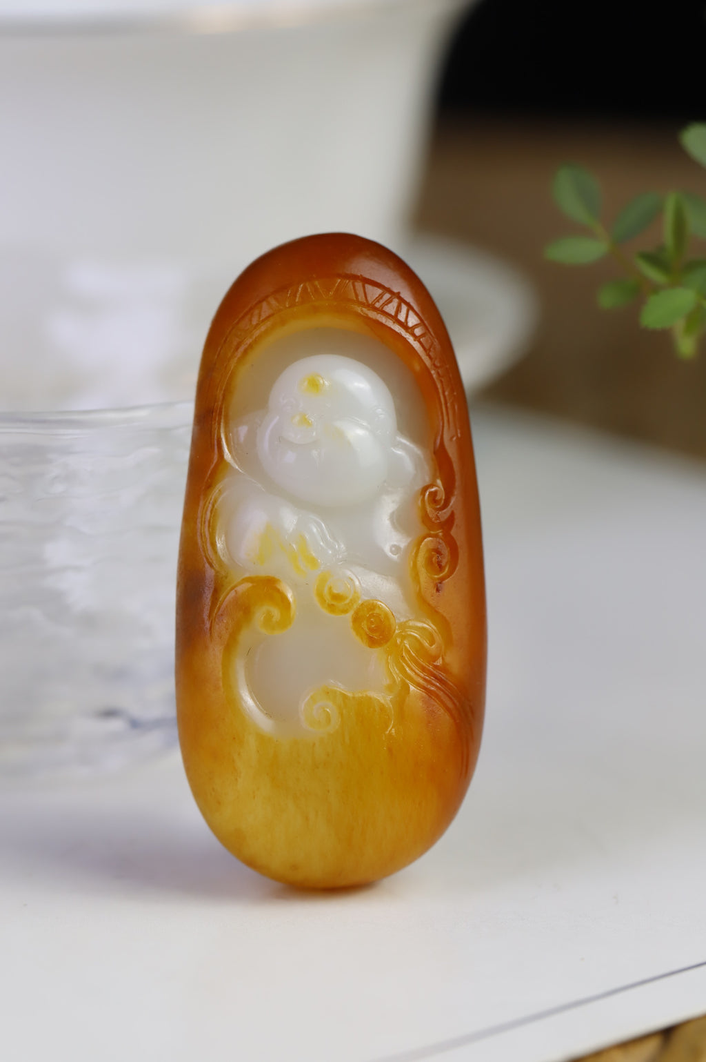 《弥勒佛》 精品和田玉籽料挂件