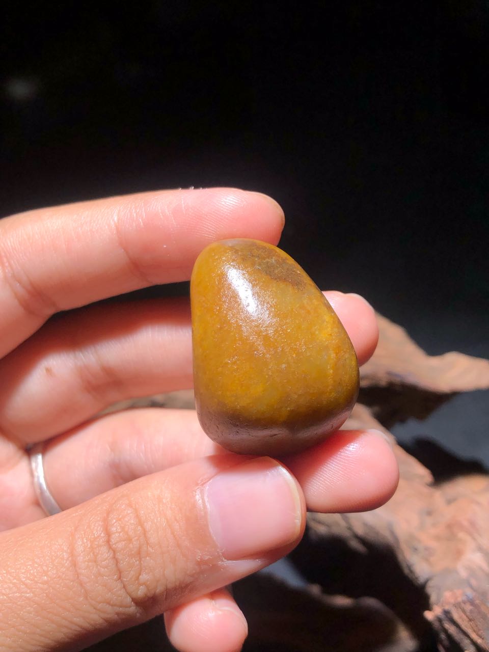 新疆和田玉独籽黑黄皮挂件