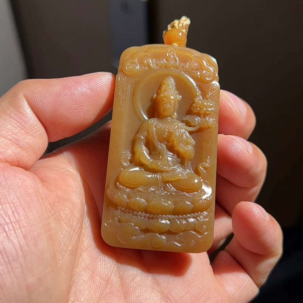 新疆且末糖料觀音掛件