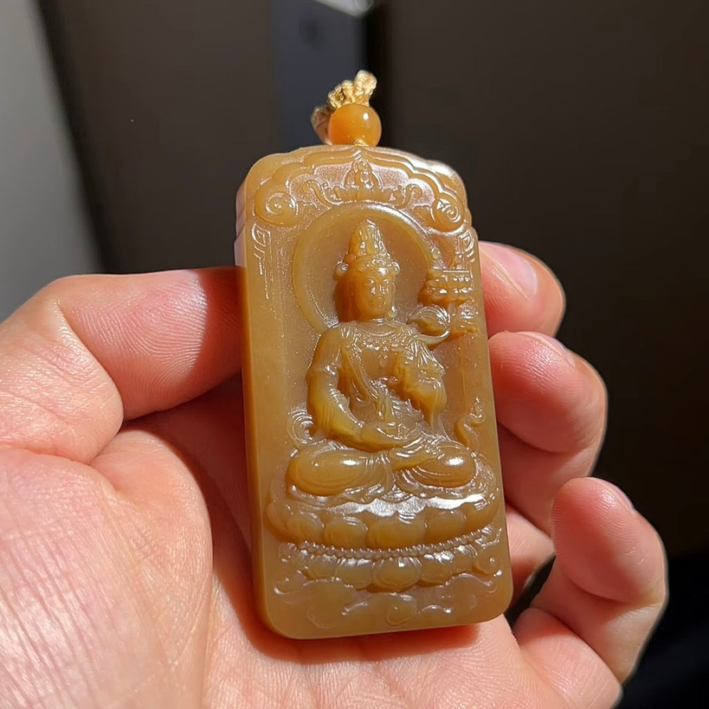 新疆且末糖料觀音掛件
