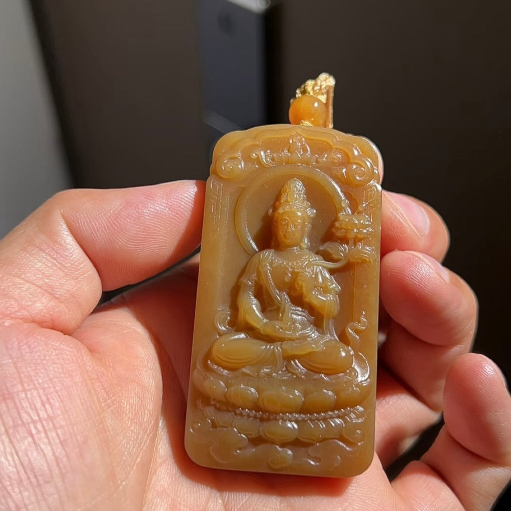 新疆且末糖料觀音掛件