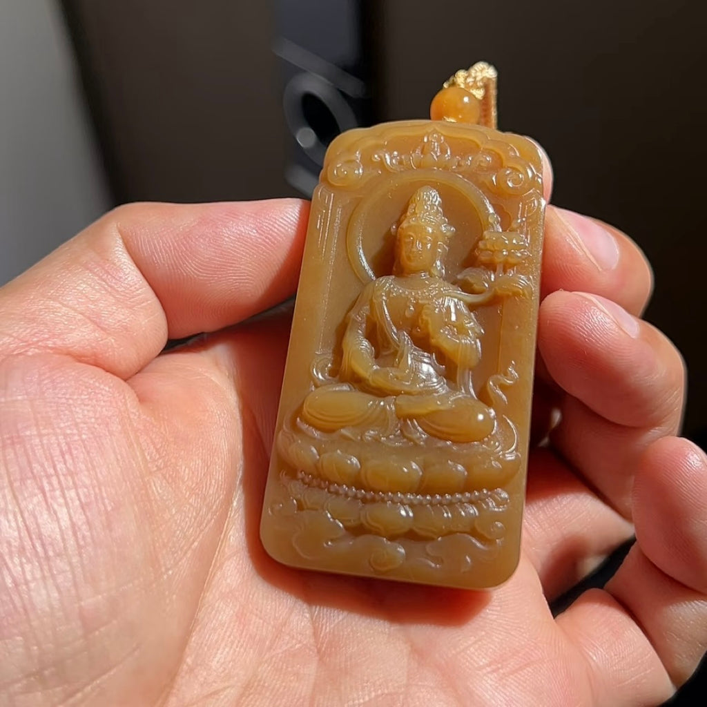 新疆且末糖料觀音掛件