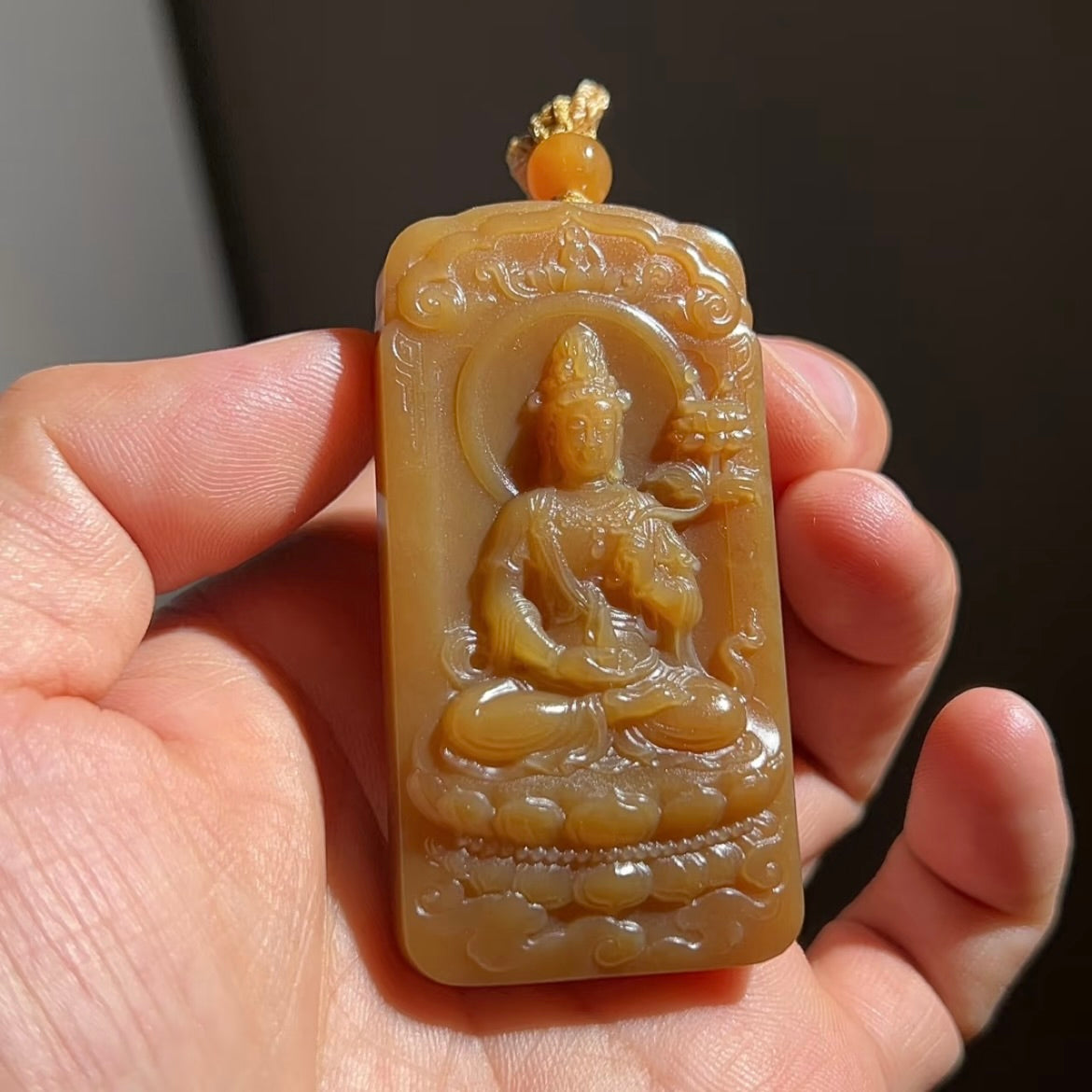 新疆且末糖料觀音掛件