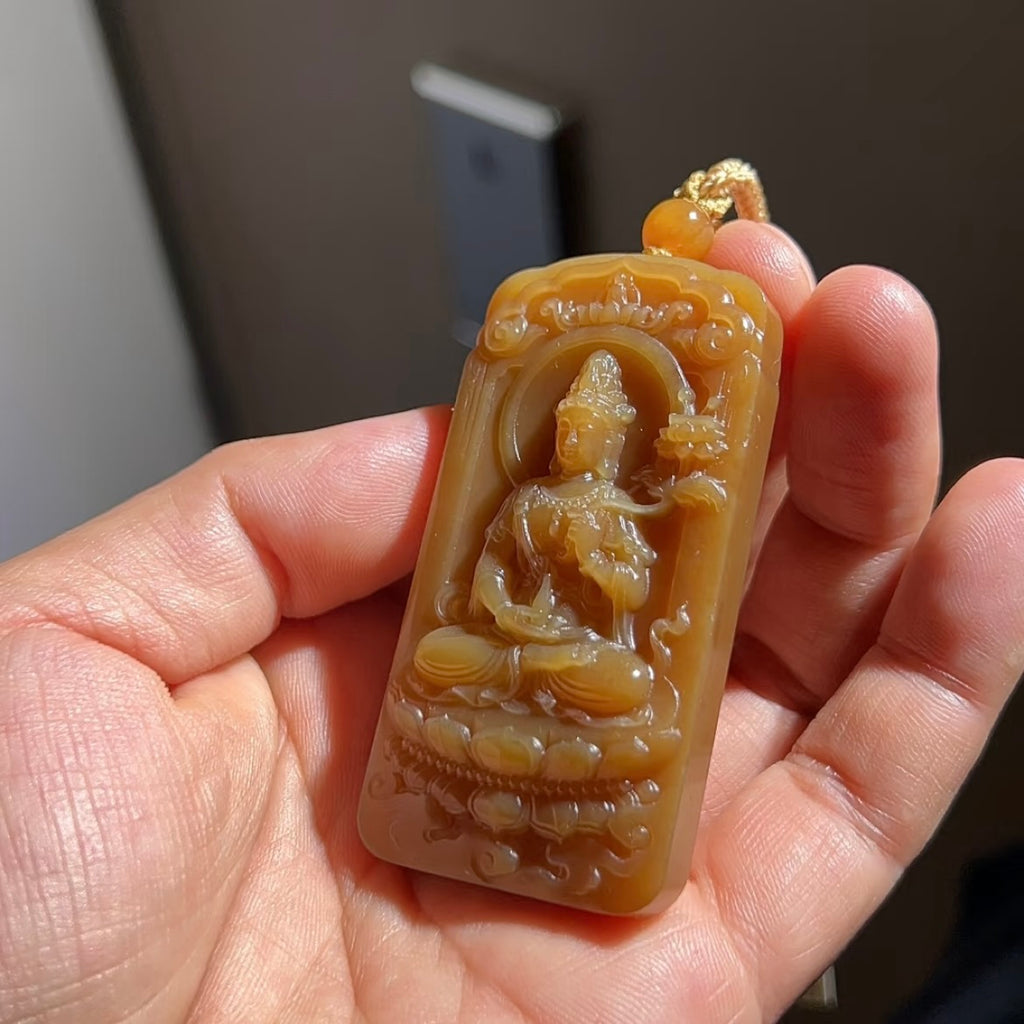 新疆且末糖料觀音掛件