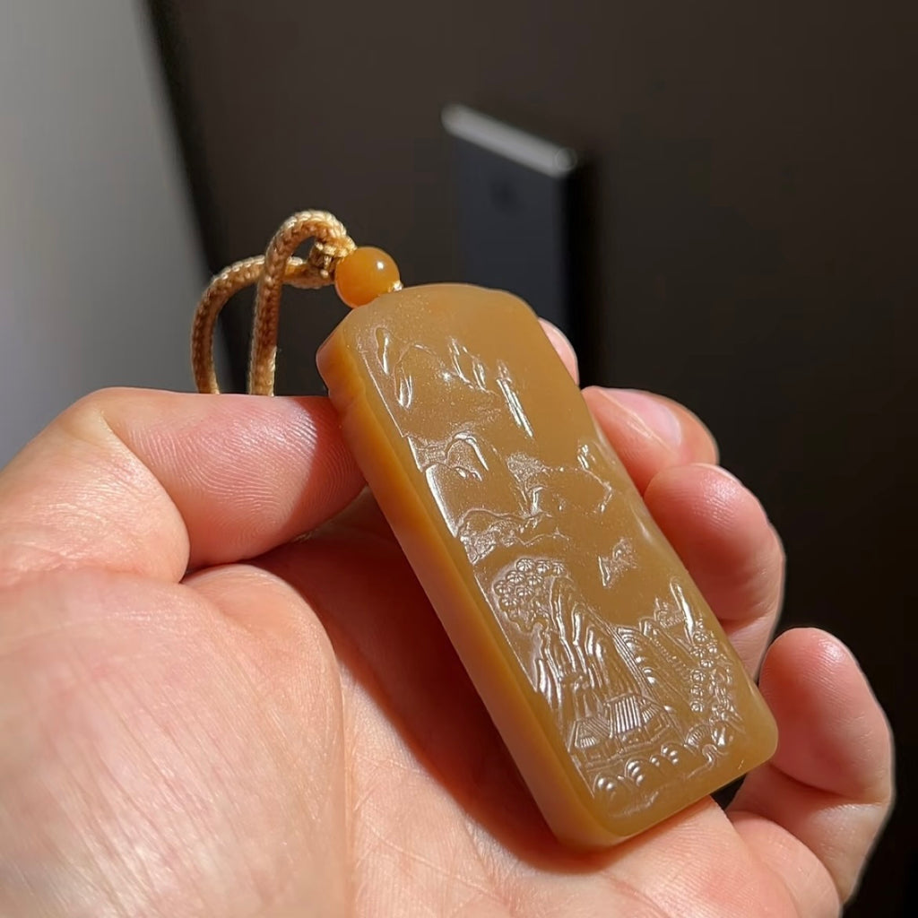 新疆且末糖料觀音掛件