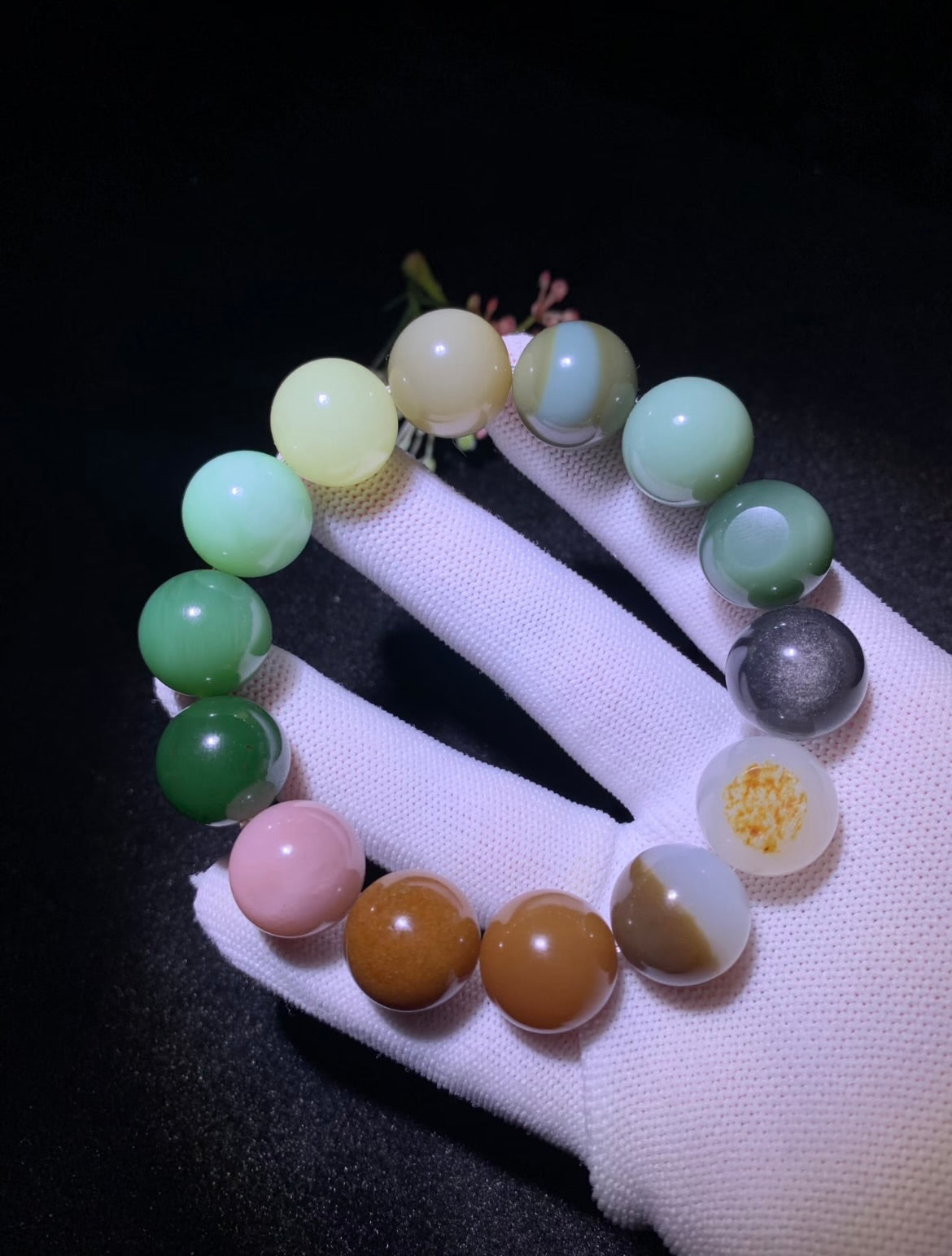 收藏級和田玉多寶手串卡16mm