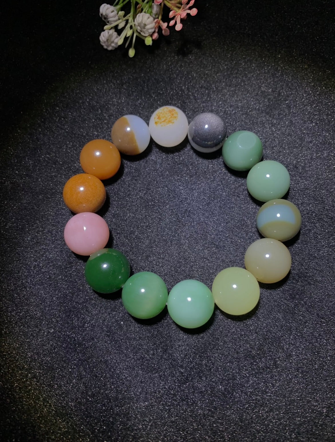 收藏級和田玉多寶手串卡16mm
