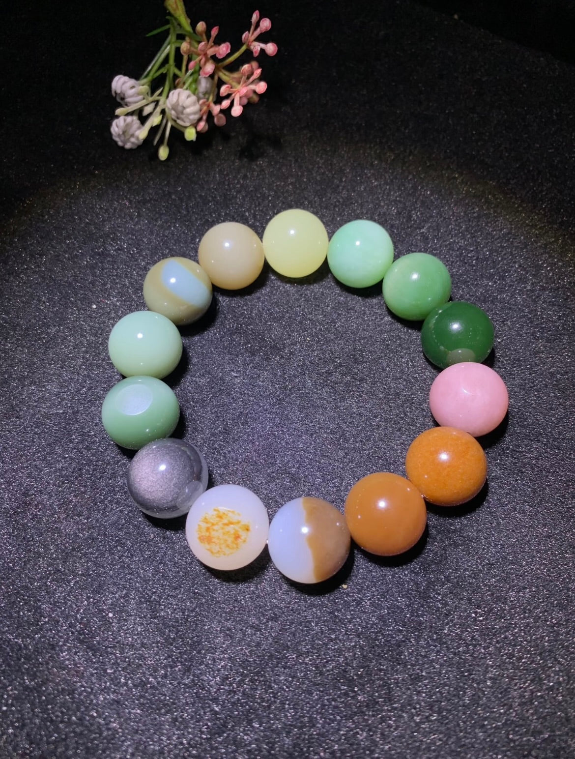 收藏級和田玉多寶手串卡16mm