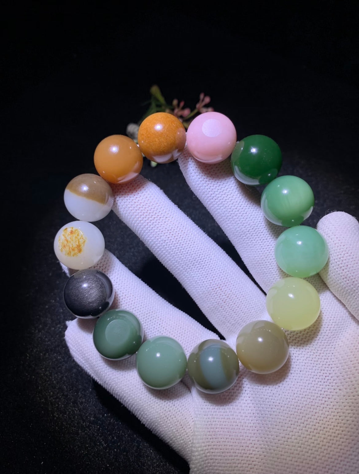 收藏級和田玉多寶手串卡16mm