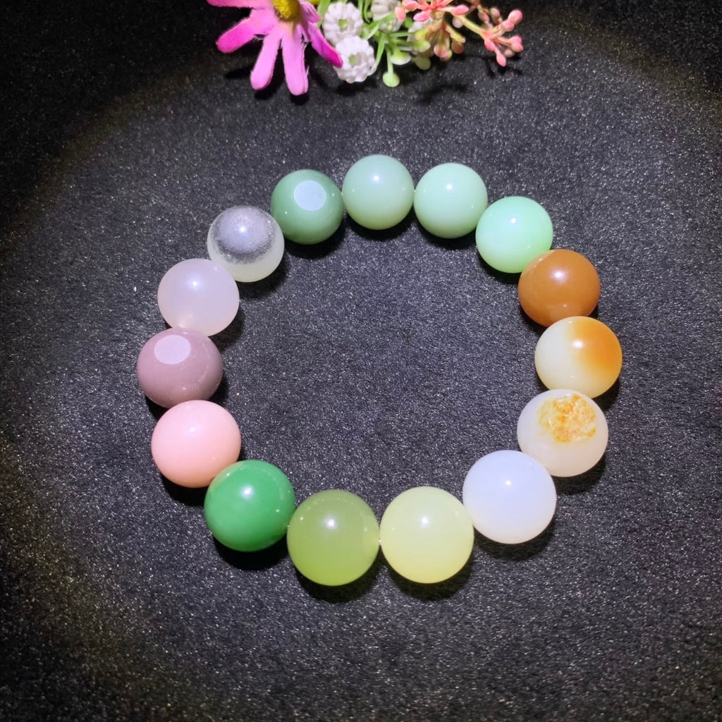 和田玉多寶手串卡15mm