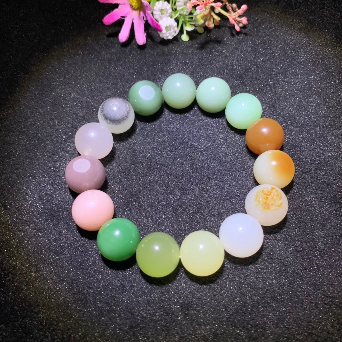 和田玉多寶手串卡15mm