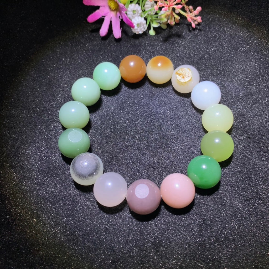 和田玉多寶手串卡15mm
