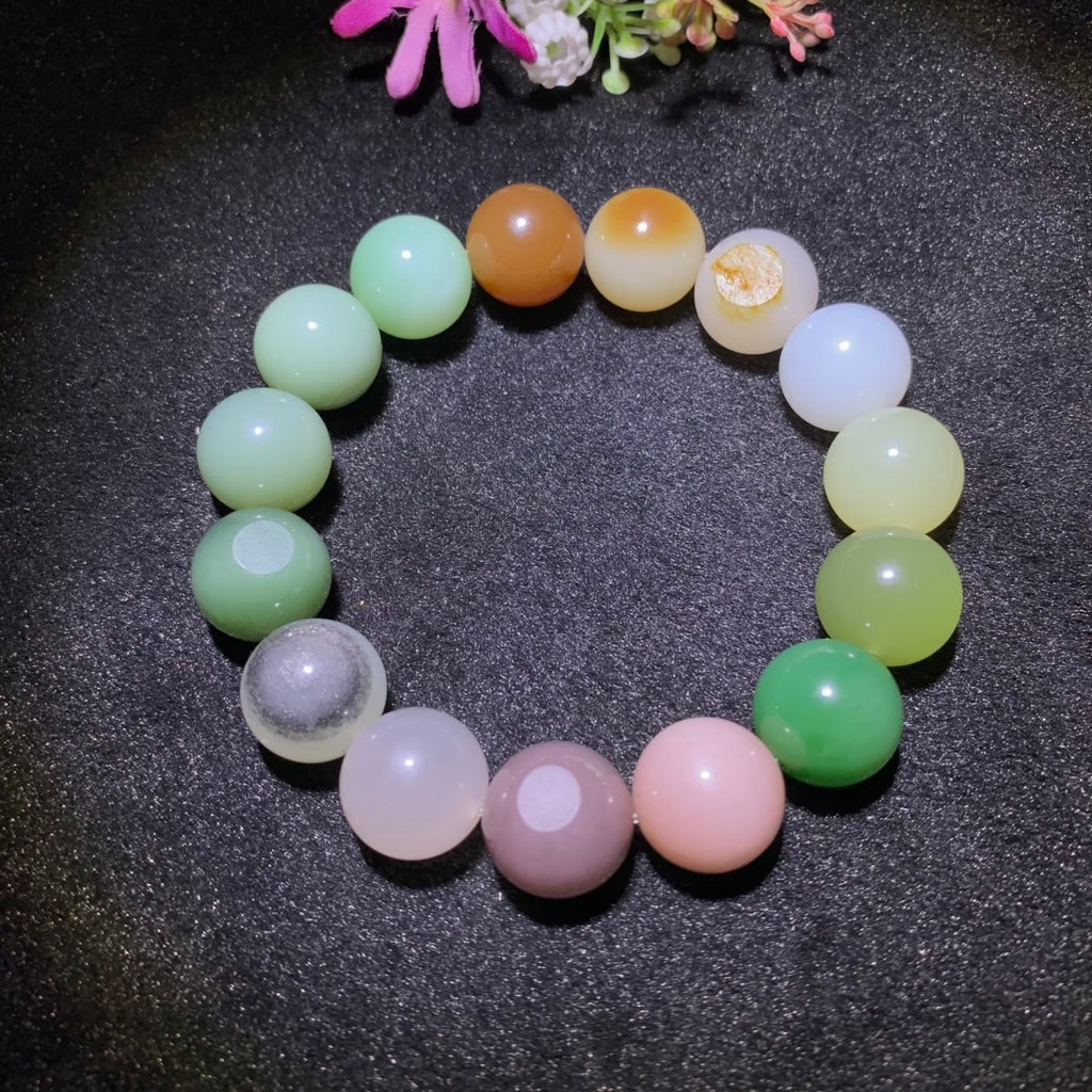 和田玉多寶手串卡15mm