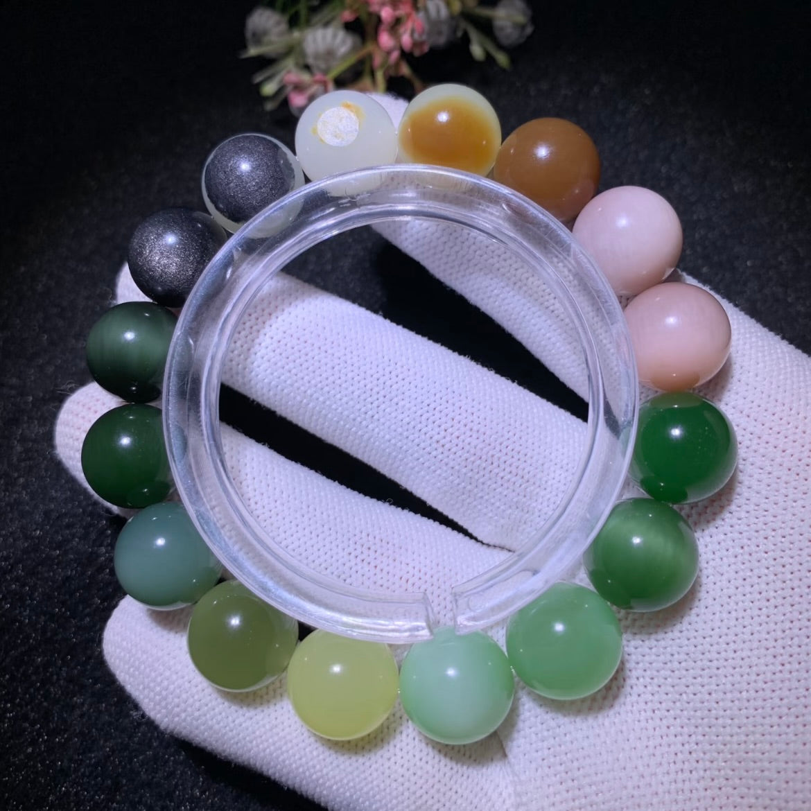 和田玉多寶手串卡13mm
