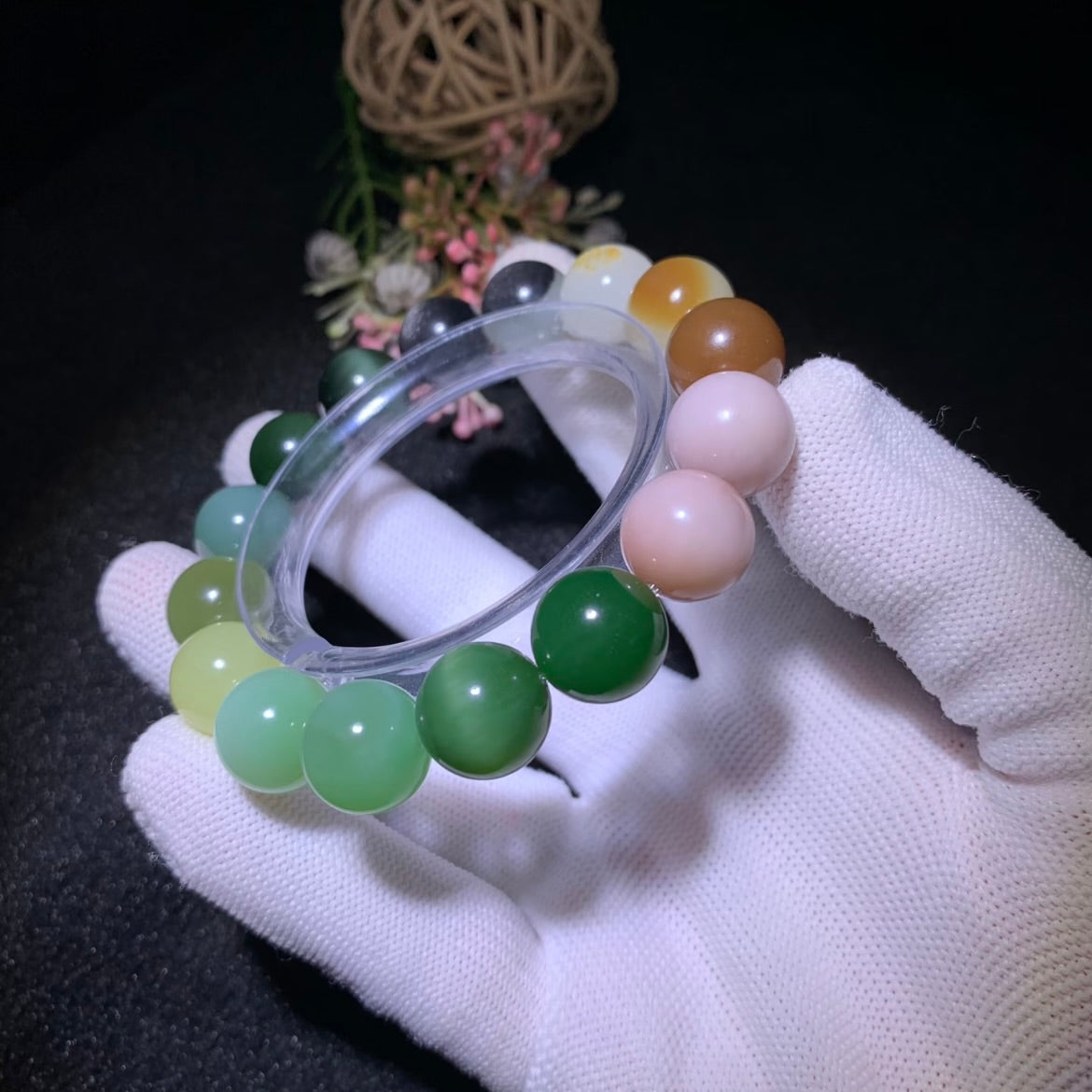 和田玉多寶手串卡13mm