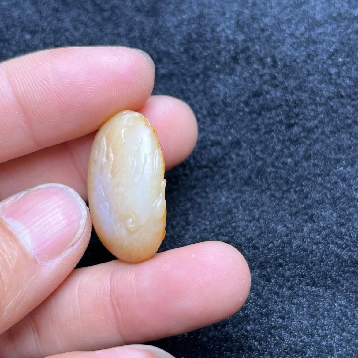 天然黃沁籽料黃財神吊墜