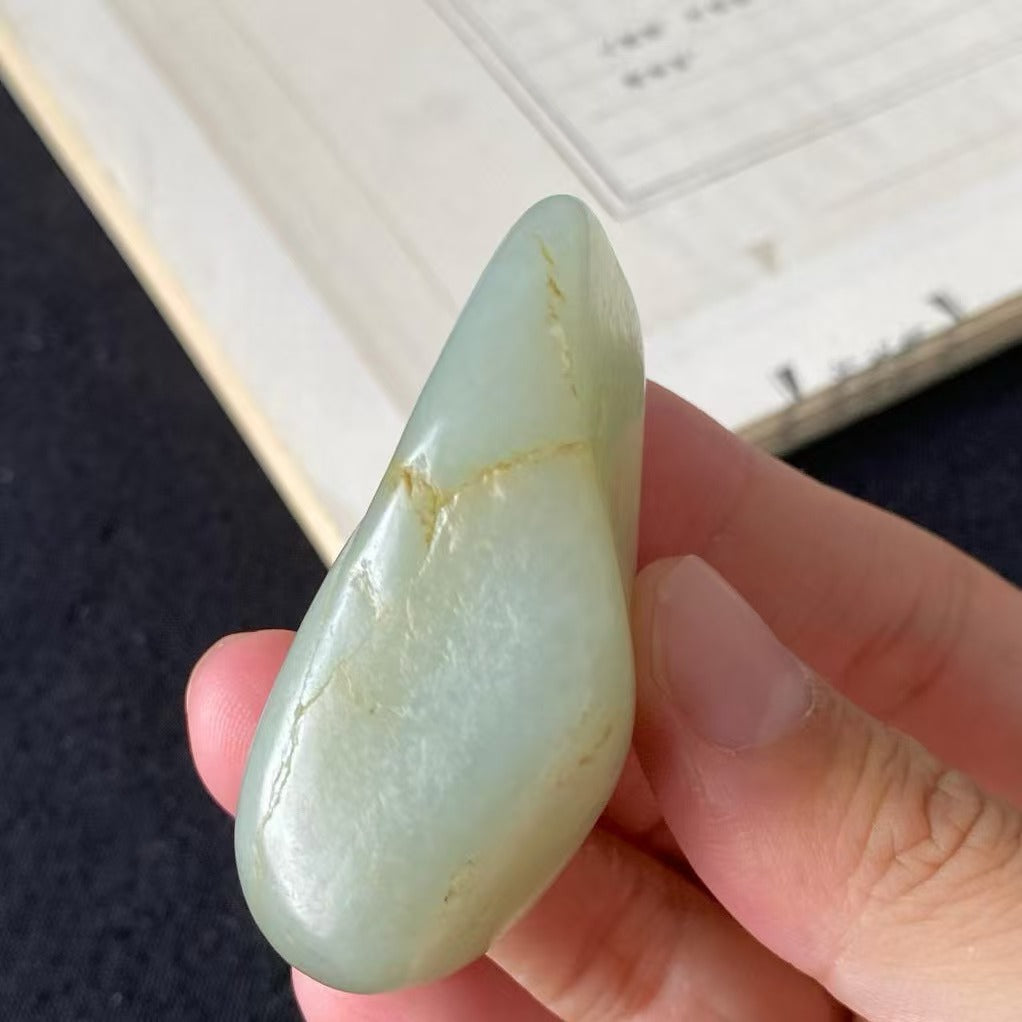 和田玉青白玉独籽原石